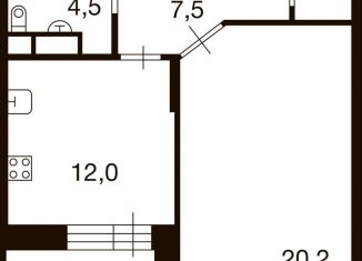 1-ком. квартира на продажу, 46.3 м2, Москва, улица Семёна Гордого, 3