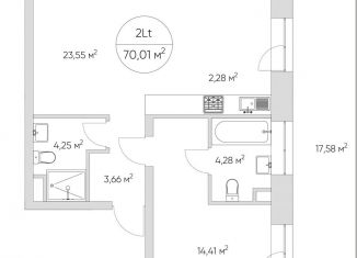 Продажа 2-ком. квартиры, 70 м2, Москва, станция Калитники, Автомобильный проезд, 4