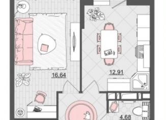 Продается однокомнатная квартира, 45.4 м2, Краснодар, ЖК Лучший