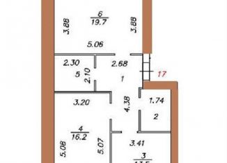 Продается 2-комнатная квартира, 67.6 м2, Вологодская область, Заречная улица, 12