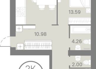 Продам двухкомнатную квартиру, 70.5 м2, Тюмень, улица Тимофея Кармацкого, 11