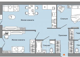 Продам 3-ком. квартиру, 76 м2, село Первомайский, ЖК Знак, улица Строителя Николая Шишкина, 11/2