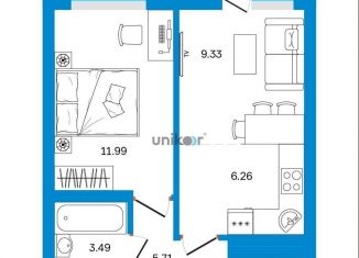 Продам 1-комнатную квартиру, 38.4 м2, Уфа, улица Софьи Перовской, 22