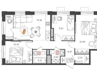 Продажа 4-комнатной квартиры, 68.7 м2, Ульяновская область