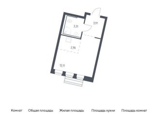 Квартира на продажу студия, 22.3 м2, село Лайково, микрорайон Город-событие, 60