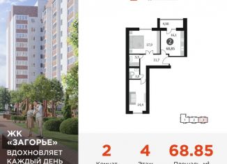 2-комнатная квартира на продажу, 68.9 м2, Смоленская область