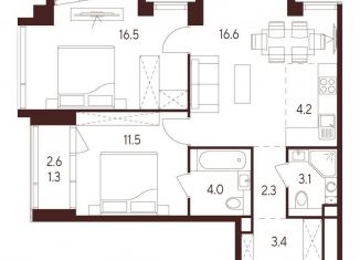 Продается 3-ком. квартира, 61.6 м2, Москва, САО