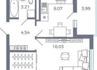 Продается 1-ком. квартира, 33.9 м2, село Николаевка