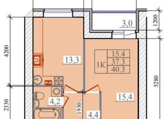 Продам 1-ком. квартиру, 40.3 м2, Ивановская область