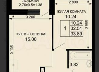 Продается 1-ком. квартира, 34.2 м2, Краснодар, Скандинавская улица, 1к1, Прикубанский округ