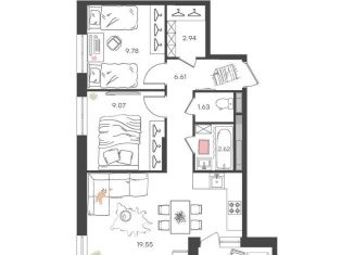 Продается 3-комнатная квартира, 53.7 м2, Ульяновск, микрорайон Новая Жизнь, 15