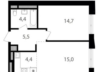 Продается 1-комнатная квартира, 44 м2, Москва, район Соколиная Гора