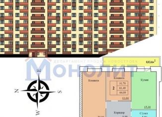 Продается 2-ком. квартира, 64.1 м2, Ярославль, Ленинский район