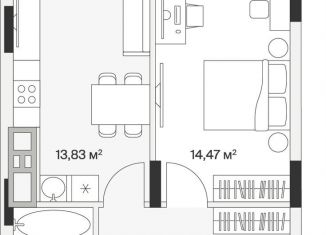 Продажа 1-ком. квартиры, 43 м2, Калининградская область