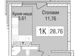 Квартира на продажу студия, 28.8 м2, Новосибирск