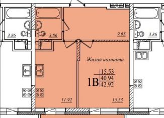 Продам 1-комнатную квартиру, 42.9 м2, Казань, улица Мансура Хасанова, 13