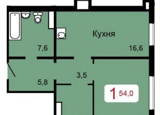 Продаю 1-комнатную квартиру, 54 м2, Красноярск, Свердловский район