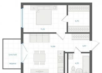 Продам однокомнатную квартиру, 42.7 м2, Екатеринбург, метро Чкаловская