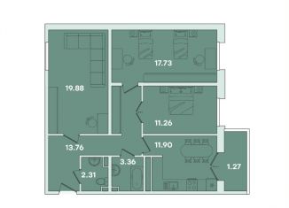 Продается 3-комнатная квартира, 84.4 м2, Иркутск, Правобережный округ, улица Петрова, 16