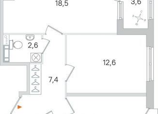 Продается 2-комнатная квартира, 59.1 м2, Пушкин