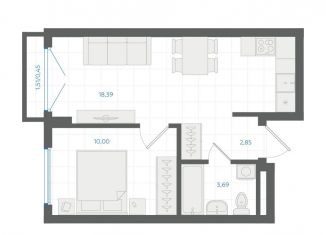 Продажа 1-комнатной квартиры, 35.4 м2, Екатеринбург, метро Чкаловская