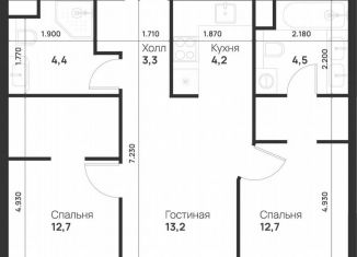 Продажа двухкомнатной квартиры, 55 м2, Москва, метро Стахановская