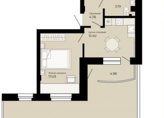 Однокомнатная квартира на продажу, 39 м2, Сухой Лог, улица Белинского, 40