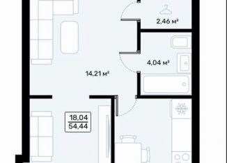 Продаю однокомнатную квартиру, 54.5 м2, Севастополь, ЖК Скифия, улица Военных Строителей, 10/2