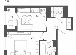 Продается 1-комнатная квартира, 40.1 м2, Санкт-Петербург, Измайловский бульвар, 11, муниципальный округ Измайловское