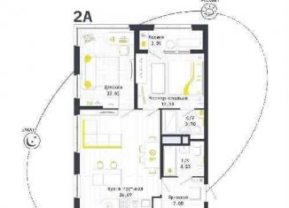 Продам двухкомнатную квартиру, 69.3 м2, Рязань, Шереметьевская улица, 12к4