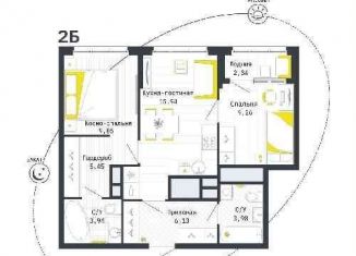 Продажа 2-ком. квартиры, 54.9 м2, Рязань, Шереметьевская улица, 12к4