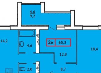 2-ком. квартира на продажу, 65.3 м2, Иваново
