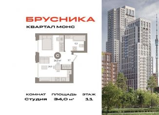 Продажа квартиры студии, 34 м2, Москва, СВАО