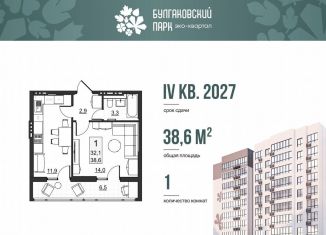 Продается 1-ком. квартира, 32.1 м2, Саратов, улица имени Евгения Долгина, 6