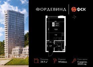 Квартира на продажу студия, 28.9 м2, Нижний Новгород, метро Горьковская, Черниговская улица, 21