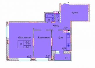 Продаю 2-ком. квартиру, 75 м2, Чувашия, Речной бульвар, поз5