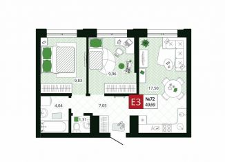 Продаю 2-ком. квартиру, 49.7 м2, Тула