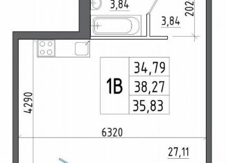 Продажа однокомнатной квартиры, 39.7 м2, Шелехов