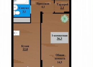 Продажа 1-комнатной квартиры, 36.3 м2, Чита