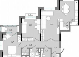 2-комнатная квартира на продажу, 87.9 м2, Удмуртия