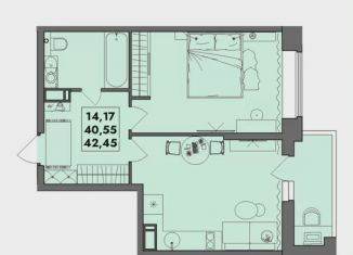 1-ком. квартира на продажу, 42 м2, Северодвинск
