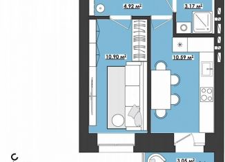 Продается 1-комнатная квартира, 31.1 м2, Чита