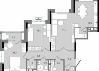 Продам 2-ком. квартиру, 87.7 м2, Удмуртия