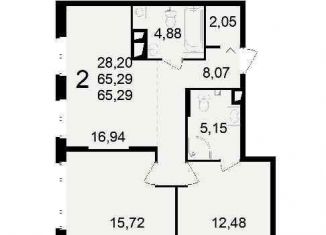 Продажа однокомнатной квартиры, 35.2 м2, Рязань