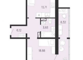 Продажа однокомнатной квартиры, 46.7 м2, Брянск, квартал Медовый, поз8
