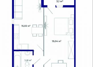 Продается 1-ком. квартира, 50.4 м2, рабочий поселок Маркова