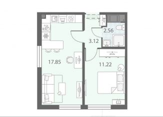 Продается 1-комнатная квартира, 34.8 м2, Санкт-Петербург, ЖК Морская миля