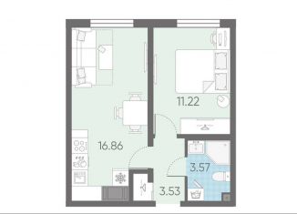 Продается 1-ком. квартира, 35.2 м2, Санкт-Петербург, ЖК Морская миля