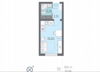 Продам квартиру студию, 20.9 м2, Санкт-Петербург