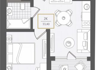 2-комнатная квартира на продажу, 34 м2, Сочи
